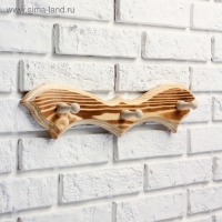 Вешалка "Летучая мышь" ЛИПА обожжённая, 3 крючка, 30,5&times;10&times;5 см