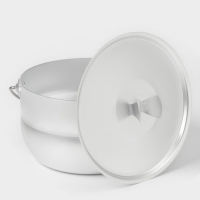 Котелок туристический, 2.5 л, с крышкой, штампованный алюминий