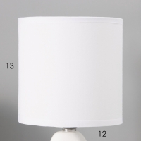 Настольная лампа с абажуром RISALUX &laquo;Сердце&raquo;, Е14, 40 Вт, белый/чёрный, фигурное основание, 13&times;13&times;29 см