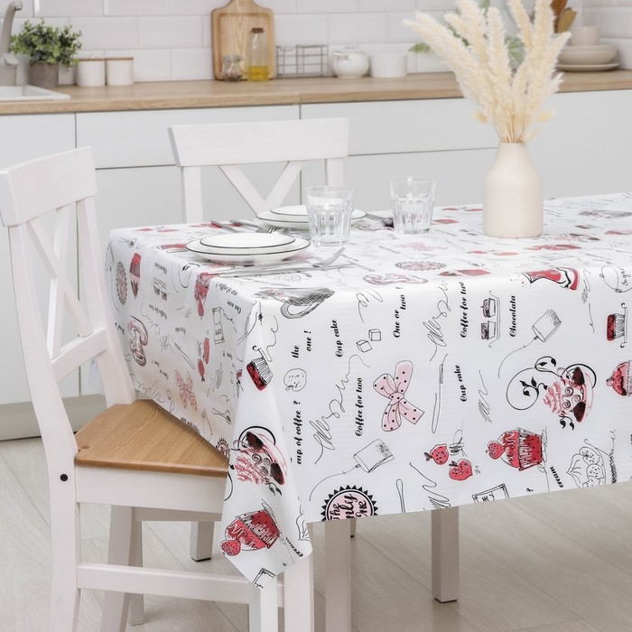 Клеёнка на стол Доляна &laquo;Чай&raquo;, на нетканой основе, ширина 137 см, толщина 0,2 мм, рулон 20 м