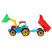 Трактор &laquo;Трудяга&raquo;, с прицепом, МИКС