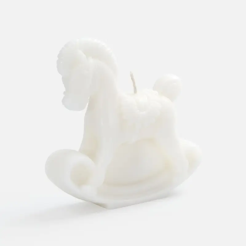 Свеча фигурная &laquo;Лошадка-качалка&raquo;, белая