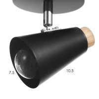 Спот "Конус малый" 1x40Вт E27 черный 10х15х11,5 см Спот "Конус малый" 1x40Вт E27 черный 10х15х11,5 см