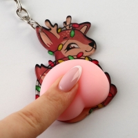 Брелок новогодний, для ключей, мялка «Олень» 5,2 х 12,4 см Брелок новогодний, для ключей, мялка «Олень» 5,2 х 12,4 см