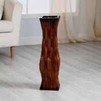 Ваза керамика напольная "Мавис" прямой, 15х60 см d вн. 12 см, коричневый