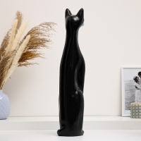 Фигура "Кошка Египетская №1" большая черная глянцевая 10х11х45см