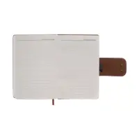 Ежедневник недатированный формат А5, с хлястиком, 96л, линия, пвх, Коричневый