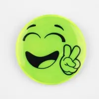 Светоотражающий значок &laquo;Всем мир&raquo;, d=5.8 см, жёлтый