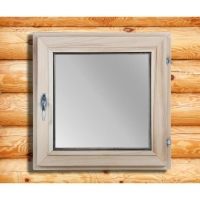 Окно, 50&times;50см, однокамерный стеклопакет, из липы