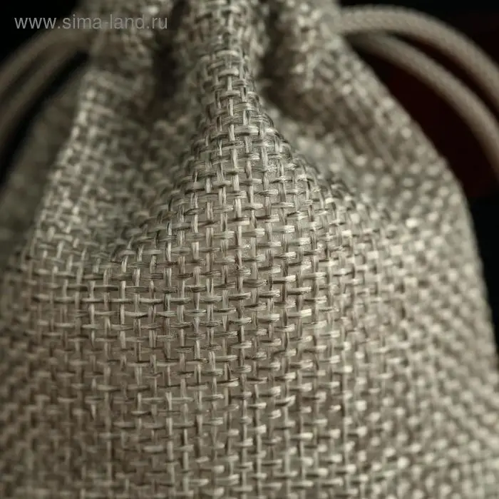 Мешочек подарочный из холщи, серый, 7 х 9 см