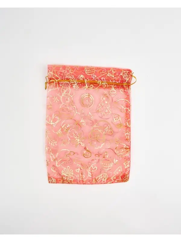 Мешочек подарочный органза &laquo;С Новым годом!&raquo;, 16 &times; 24 см