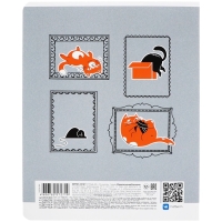 Тетрадь 48л кл на скобе "Приключения Василия", скругл углы, обл мел бум, 45 МИКС