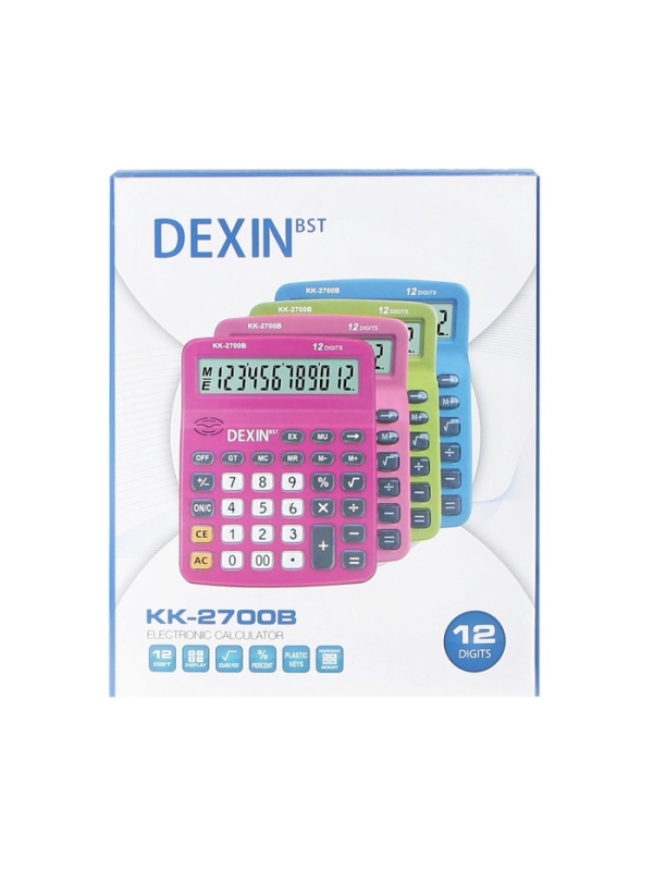 Калькулятор настольный 12-разрядный КК-2700В, зеленый