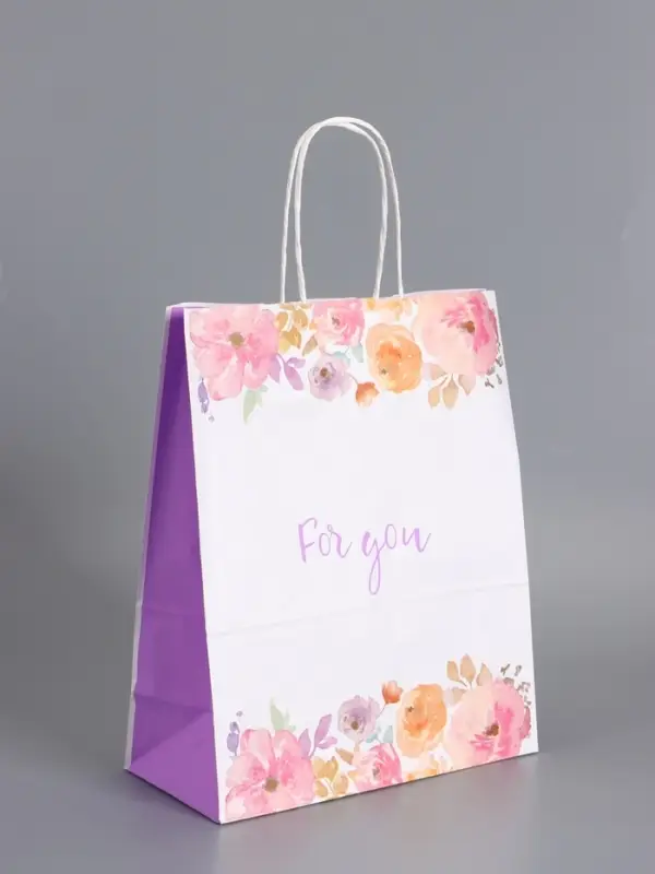 Пакеты подарочные, "Для тебя", 26 х 12 х 32 см , набор 4 шт