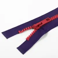 Молния &laquo;Трактор&raquo;, №5, разъёмная, замок автомат, 50 см, синяя, красная