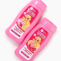 Набор детский "Нашей принцессе", гель-пена 250 мл, шампунь 250 мл, мочалка 25 гр