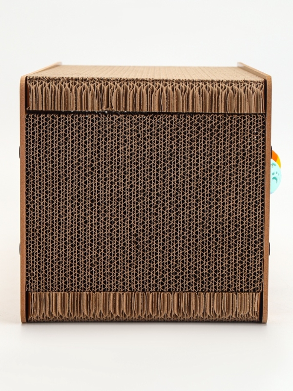 Когтеточка-лежанка Когтеточка-лежанка "Пижон" из гофрокартона с кошачьей мятой "Грибочек", 48 х 24 х 24 см