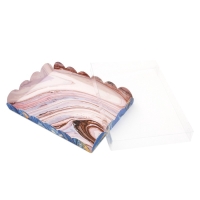 Коробочка для печенья, "Каменное искусство", 22 х 15 х 3 см 5шт Коробочка для печенья, "Каменное искусство", 22 х 15 х 3 см 5шт