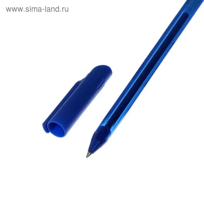 Ручка шариковая Schneider Vizz F, 0.8 мм, чернила синие, увеличенный запас чернил, корпус из переработанного пластика