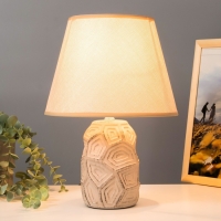 Настольная лампа "Бриана" Е14 40Вт бежевый 22,5х22,5х35 см RISALUX Настольная лампа "Бриана" Е14 40Вт бежевый 22,5х22,5х35 см RISALUX