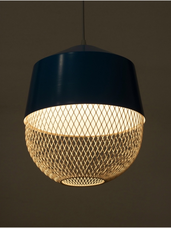 Светильник Lisa 1х40Вт Е27 небесный  26х26х32см