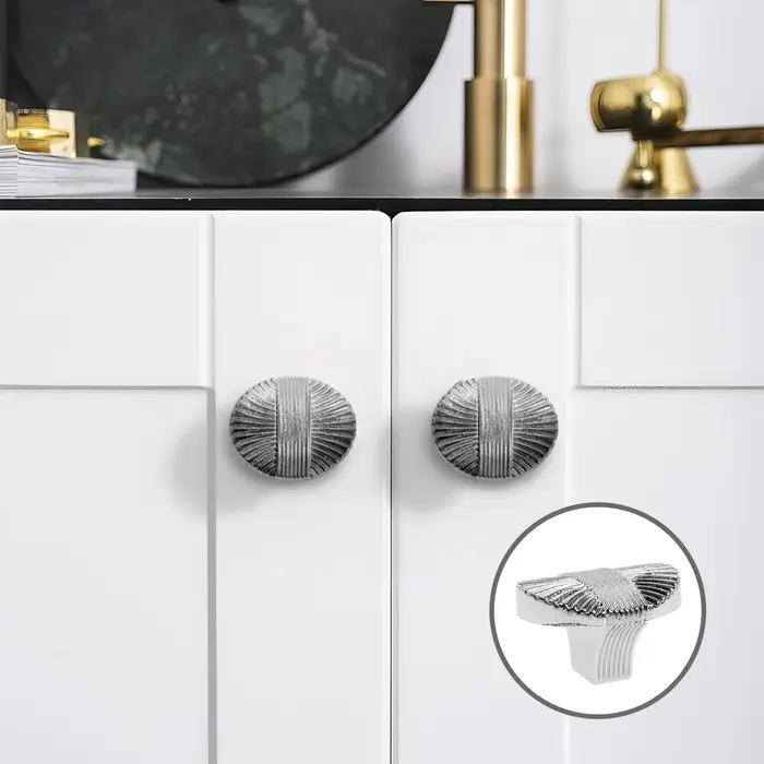 Ручка-кнопка CAPPIO, цинк, d=35 мм, цвет хром