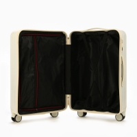 Чемодан 24", PС, 42*27*66, отд на молнии, код замок, 4 колеса, белый