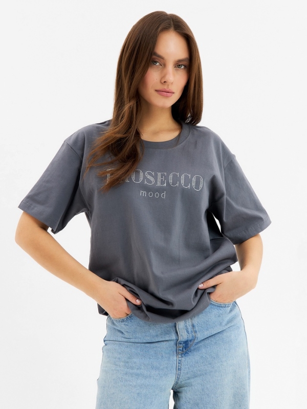 Футболка женская KAFTAN: Prosecco цв. серый, р-р 40-42