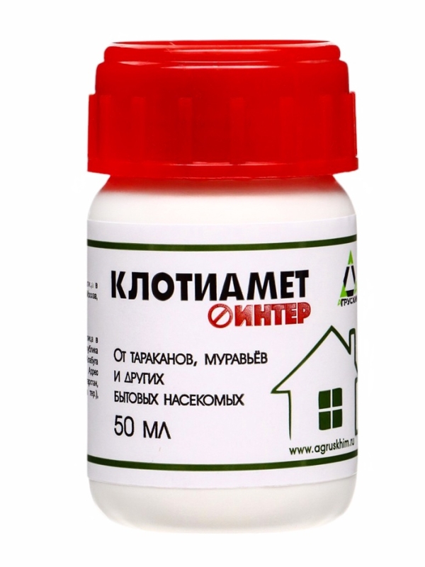 Средство от бытовых насекомых Клотиамет Интер, 50 мл