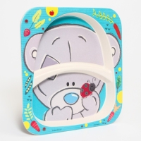 Тарелка детская из бамбука Me To You нежно-голубой Тарелка детская из бамбука Me To You нежно-голубой