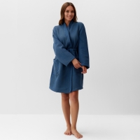 Халат женский Этель, цв. синий, р-р 50-52, 100% полиэстер, 300 г/м2 Халат женский Этель, цв. синий, р-р 50-52, 100% полиэстер, 300 г/м2