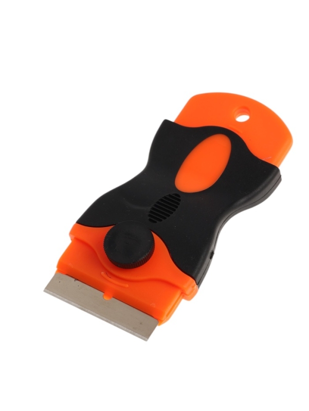 Скребок ТУНДРА, обрезиненная рукоятка, лезвие из нержавеющей стали, 40 мм