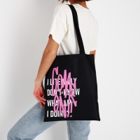 Сумка шопер Come on, 35&times;0.5&times;40 см, без молнии, без подклада, чёрный