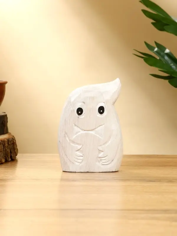 Набор сувенирный "Привидения" дерево H 12, 9, 7 см, цв. светло-серый