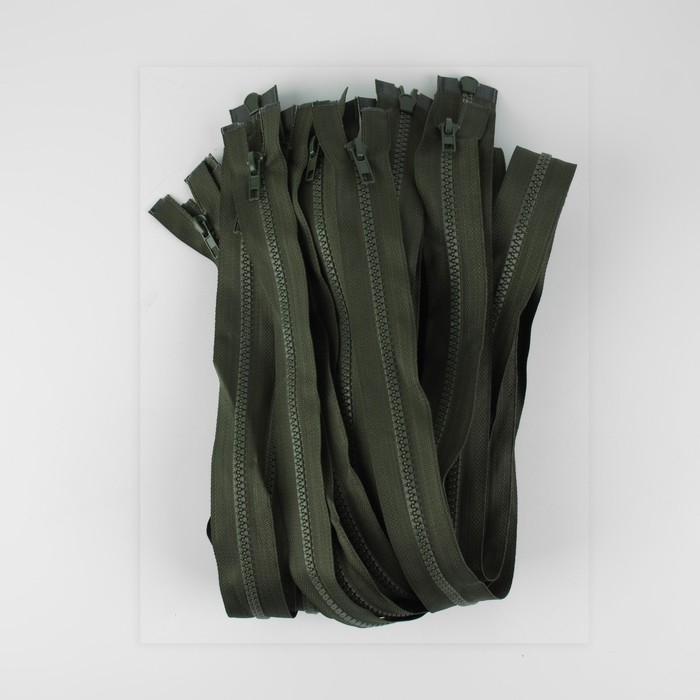 Молния &laquo;Трактор&raquo;, №5, разъёмная, 2 замка, замки автомат, 110 см, цвет хаки, цена за 1 штуку