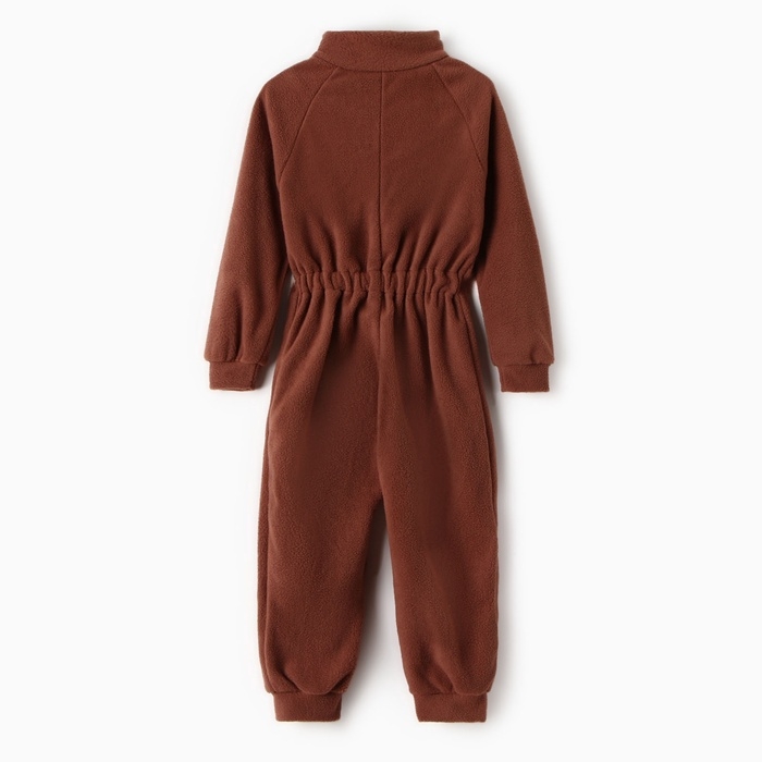 Комбинезон воротник-стойка, цвет коричневый, рост 104-110 см