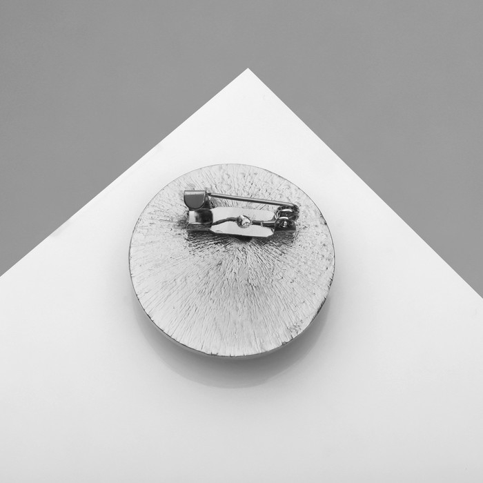 Брошь &laquo;Россия&raquo;, цветная в серебре