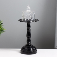 Ночник "Свеча на подставке" LED 0,5Вт от батареек 3хLR44 черный 6х6х14,5 см RISALUX Ночник "Свеча на подставке" LED 0,5Вт от батареек 3хLR44 черный 6х6х14,5 см RISALUX