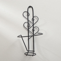 Подвес для кашпо настенный &laquo;Узор&raquo;, d = 16 см, чёрный