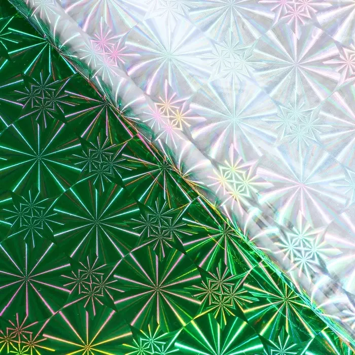 Пленка голография, зелёный, 70&times;100 см, рисунок МИКС