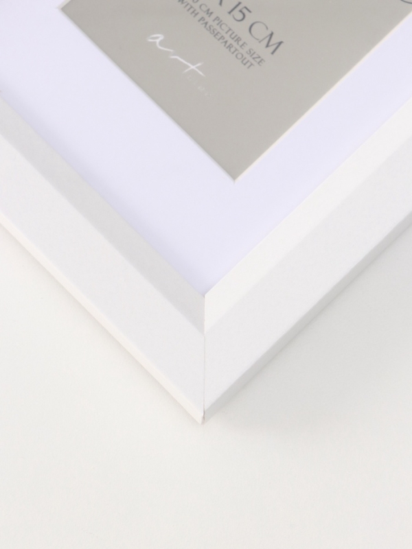 Фоторамка МДФ "Anna" 10х15 см, с паспарту (7х10 см), белый (пластиковый экран)