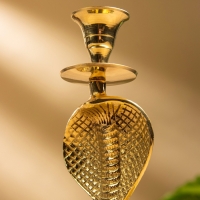 Подсвечник &laquo;Золотая кобра&raquo;, латунь, 8.5&times;11&times;12.5 см