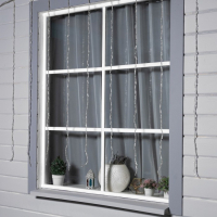 Гирлянда &laquo;Водопад&raquo; 2 &times; 1.5 м, IP44, прозрачная нить, 400 LED, свечение мульти, 8 комбинаций режимов, 220 В