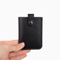 Картхолдер 7,9*0,5*10,3 см, 5 карт, на кнопке, черный