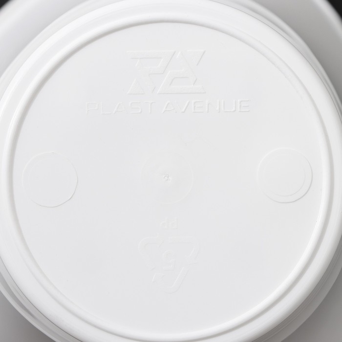 Кашпо для цветов со вставкой &laquo;Лагуна&raquo;, 600 мл, d=13 см, h=9 см, цвет белый