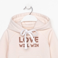 Худи для девочки KAFTAN "Dream", размер 34 (122-128), цвет бежевый Худи для девочки KAFTAN "Dream", размер 34 (122-128), цвет бежевый