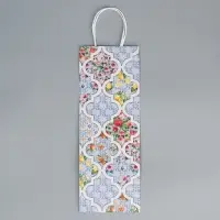 Пакет подарочный под бутылку, упаковка, &laquo;Праздничный&raquo;, белый крафт, 13 х 36 х 10 см