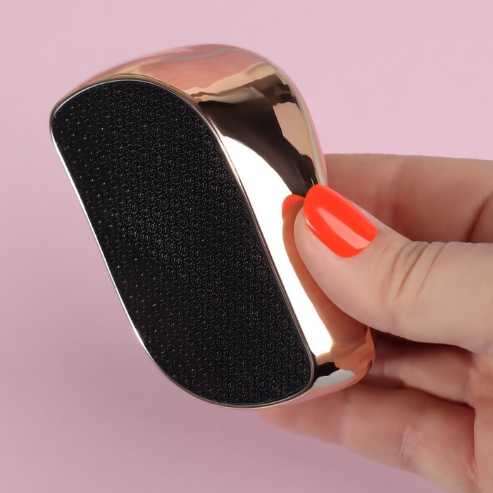 Стеклянная нано-тёрка для ног, 9 &times; 6,5 &times; 3 см, в картонной коробке, цвет золотистый