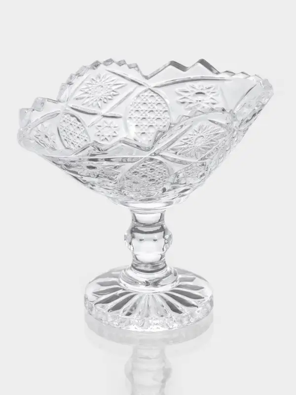 Конфетницы &laquo;Акапелла&raquo;, 9&times;15&times;12 см, набор 2 шт., стекло, прозрачные