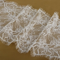 Кружево реснички, 200 мм × 3 ± 0,5 м, цвет белый Кружево реснички, 200 мм × 3 ± 0,5 м, цвет белый